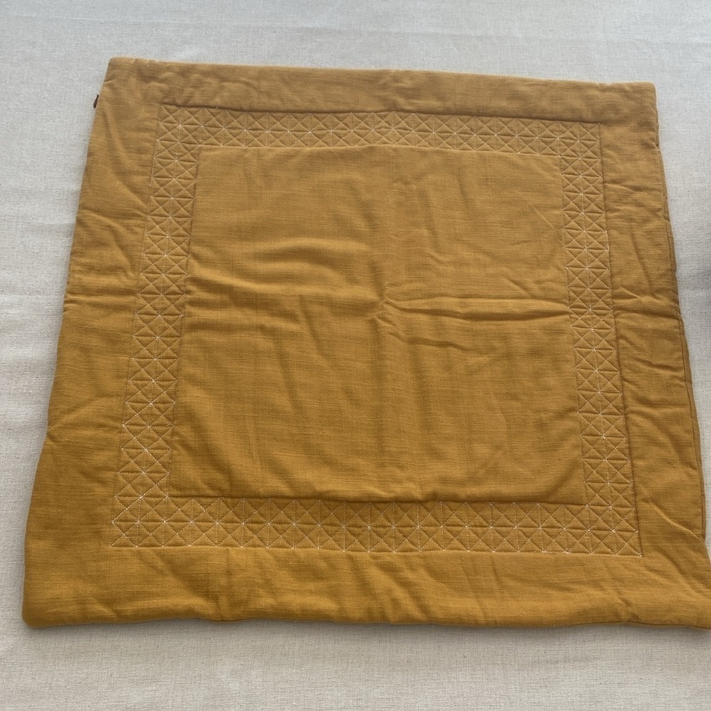100% Cotton Euro Shams Gold Honey Color Cotton NEW
